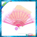 Decoration plastic ribs lace fan for wholesaler